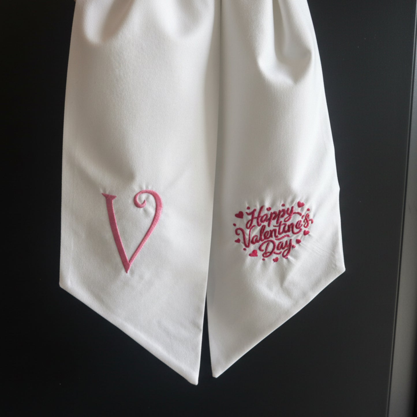 Personalized Valentine Wreath Sash - Embroidered