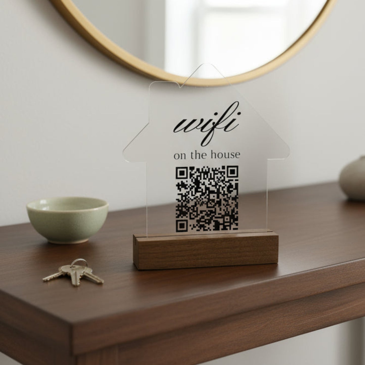 On The House WiFi QR Sign