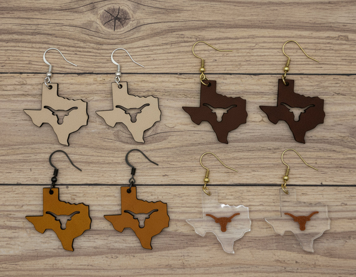 Texas Longhorn Earrings