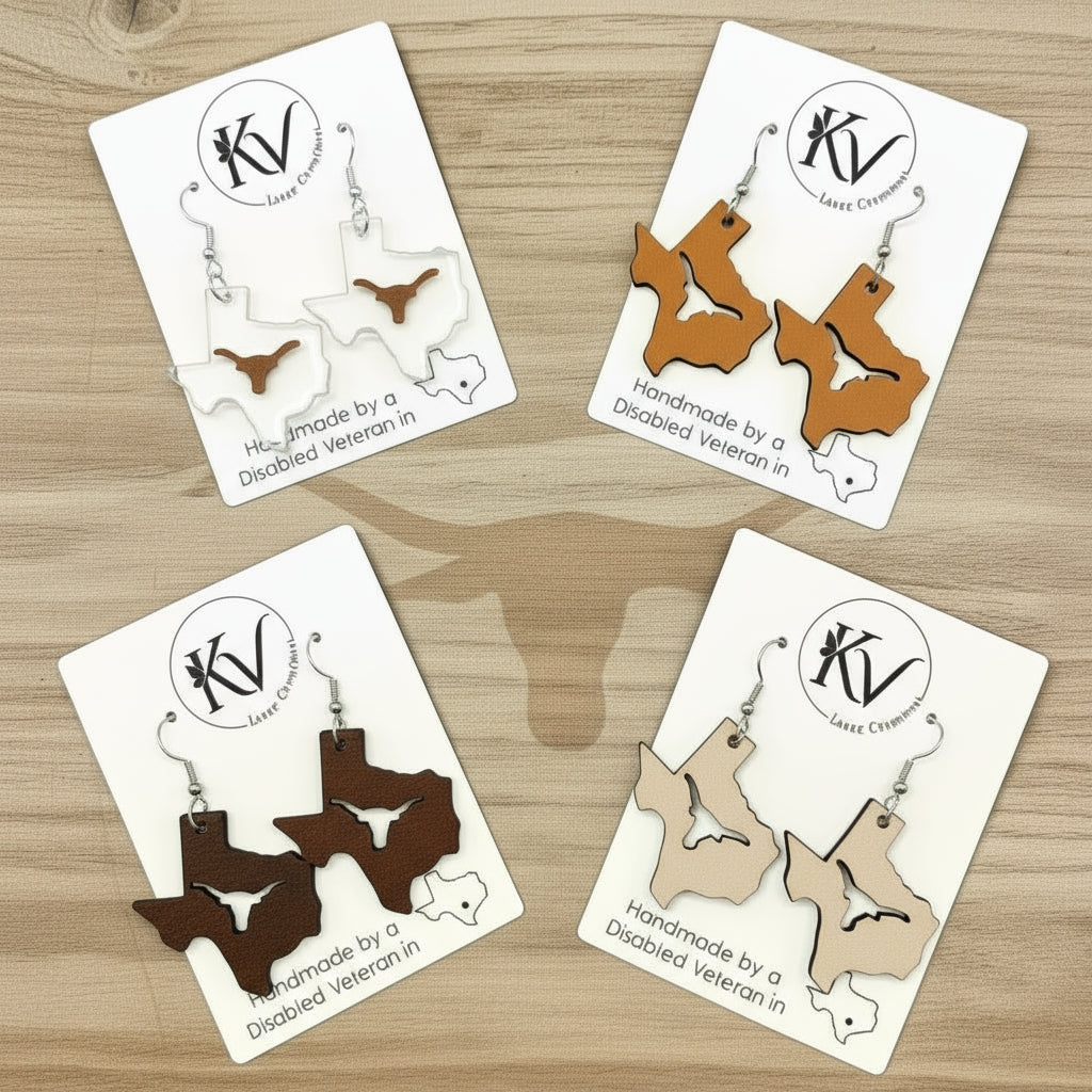 Texas Longhorn Earrings