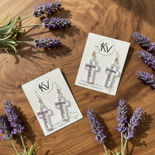 Faith Cross Earrings