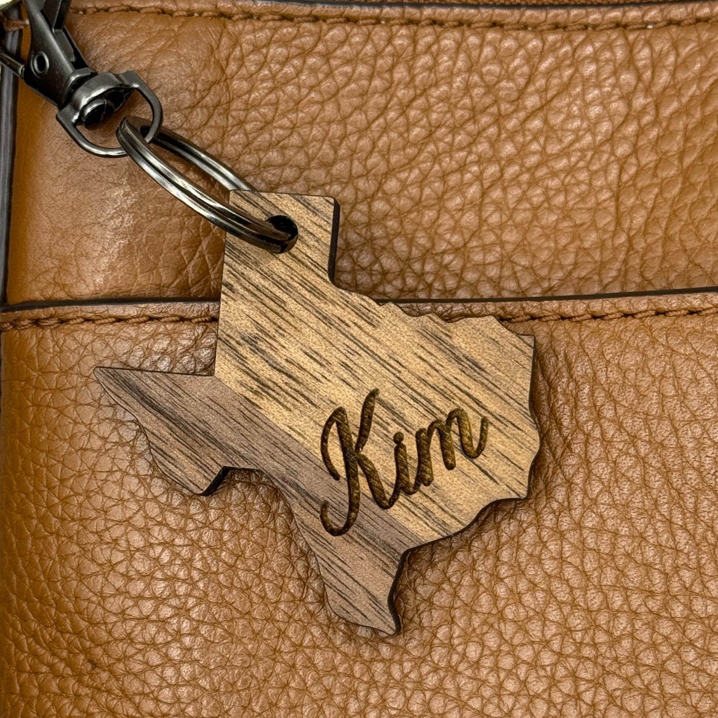 Texas Walnut Engraved Keychain - Personalization Available