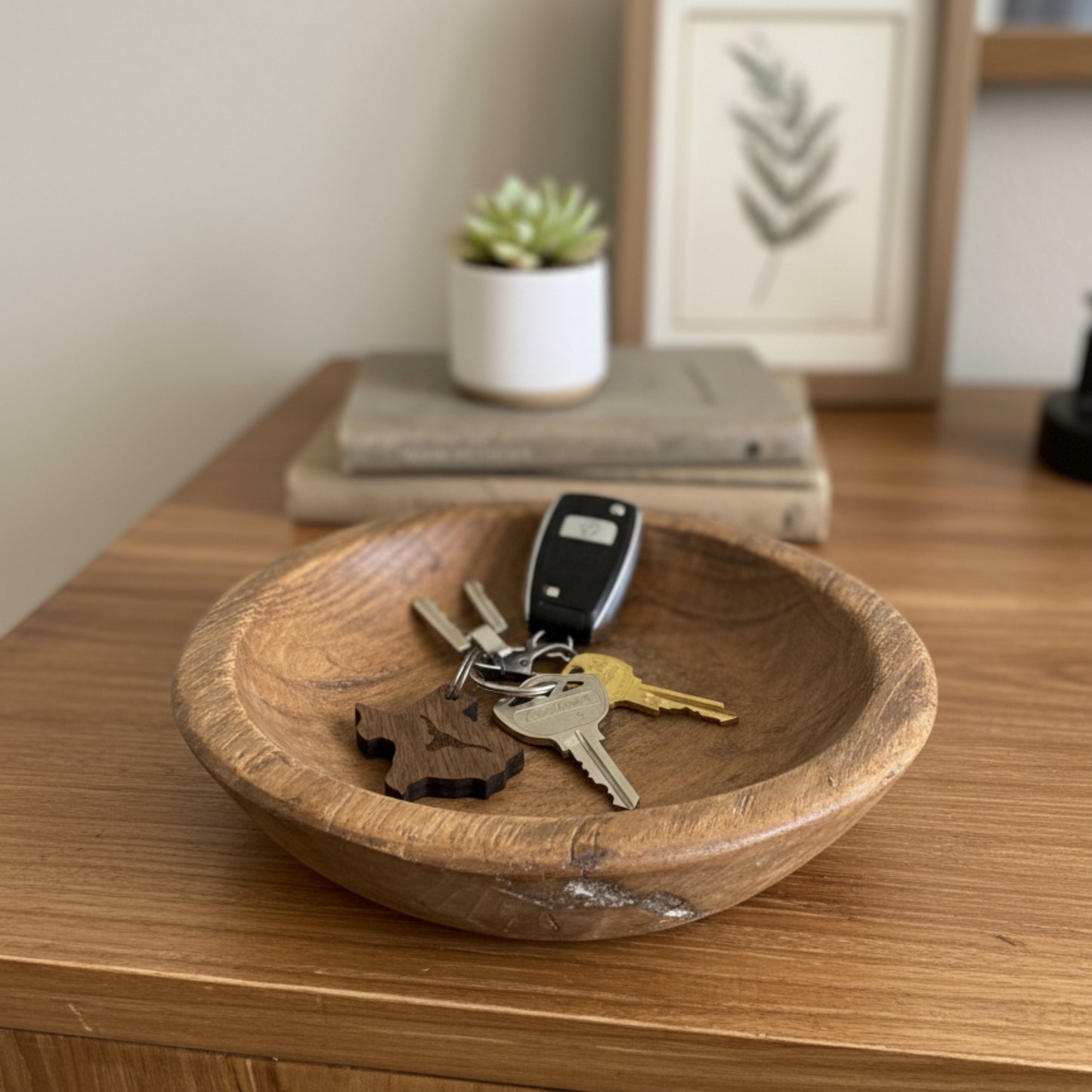 Texas Walnut Engraved Keychain - Personalization Available