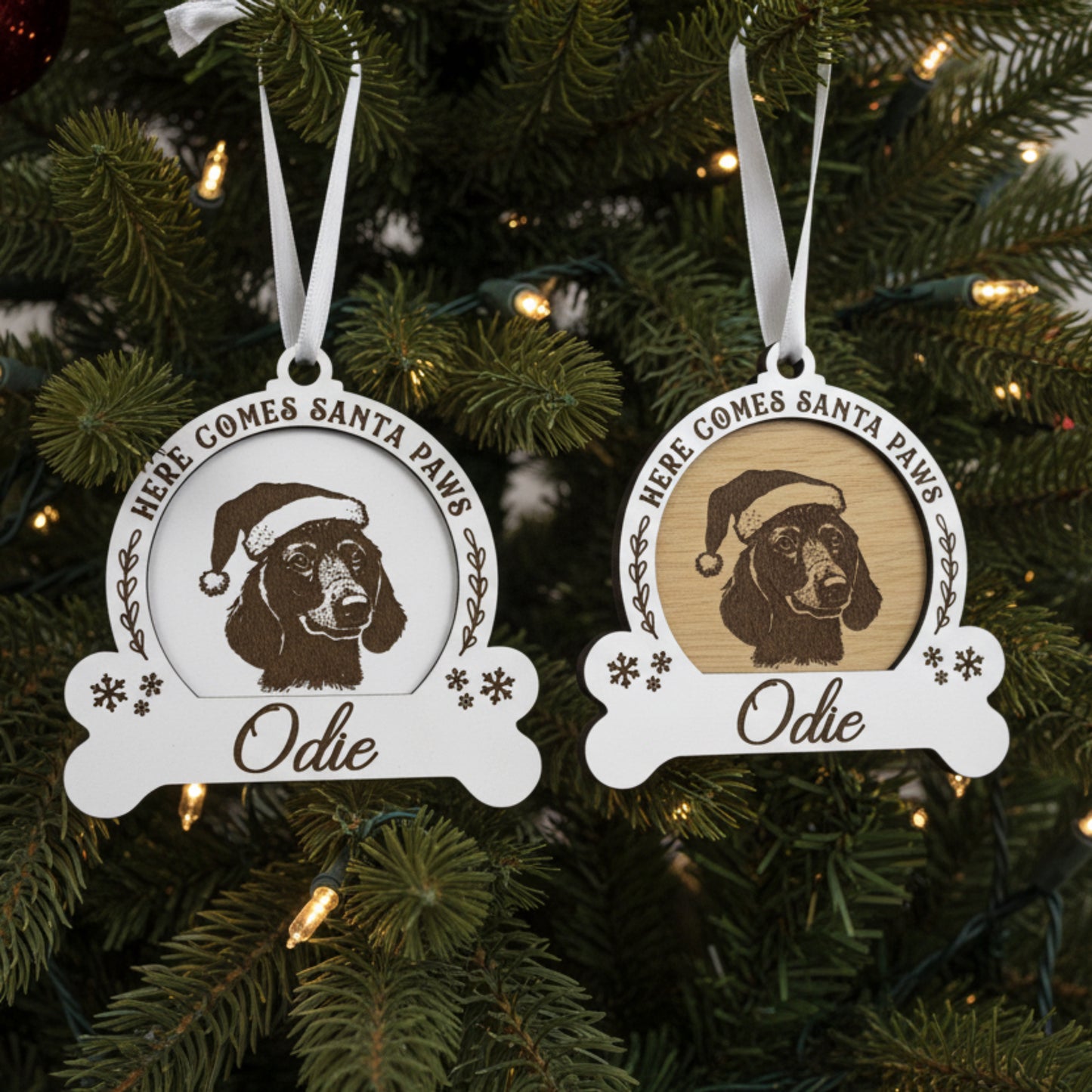 Personalized Santa Paw Ornaments - 75 Dog Breeds