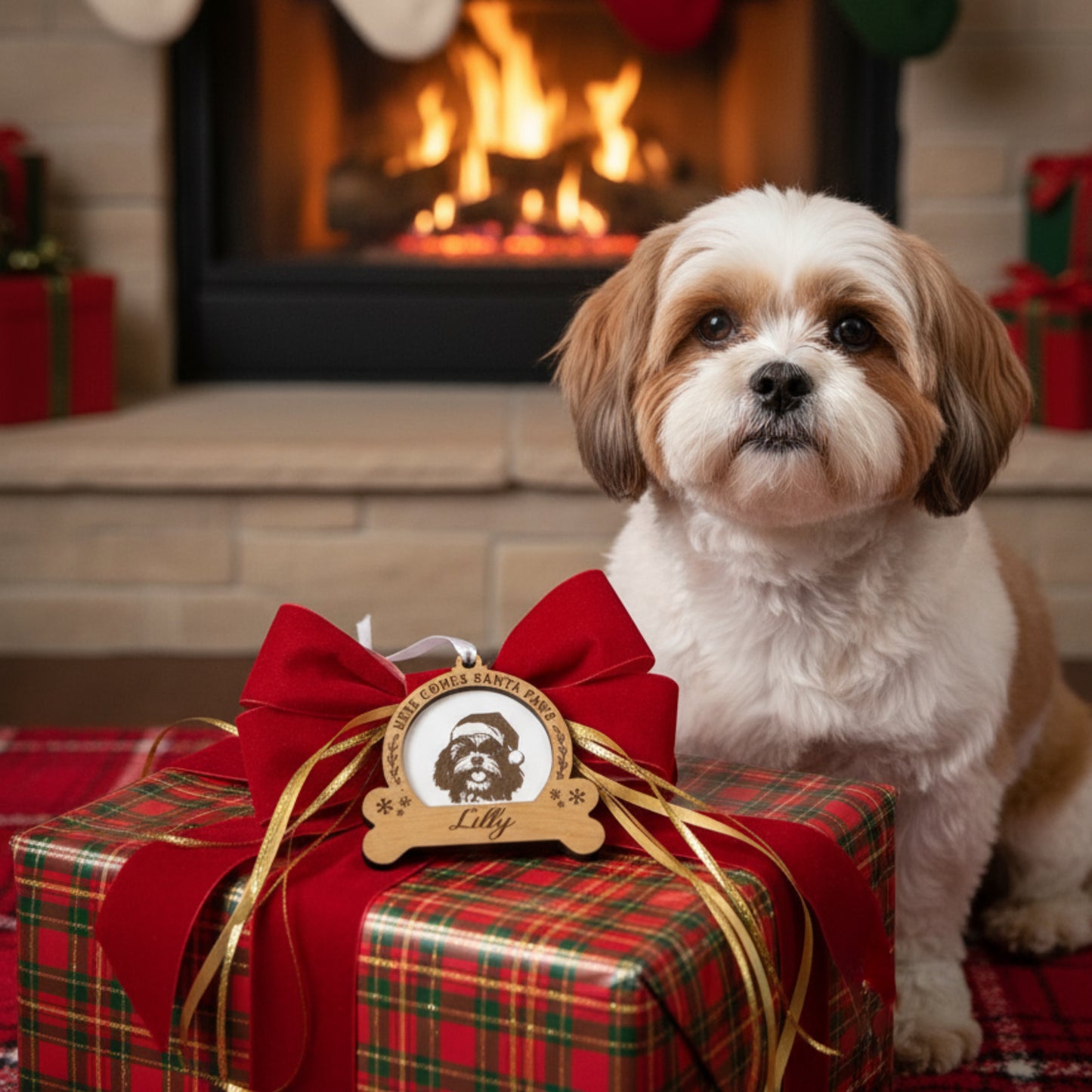 Personalized Santa Paw Ornaments - 75 Dog Breeds