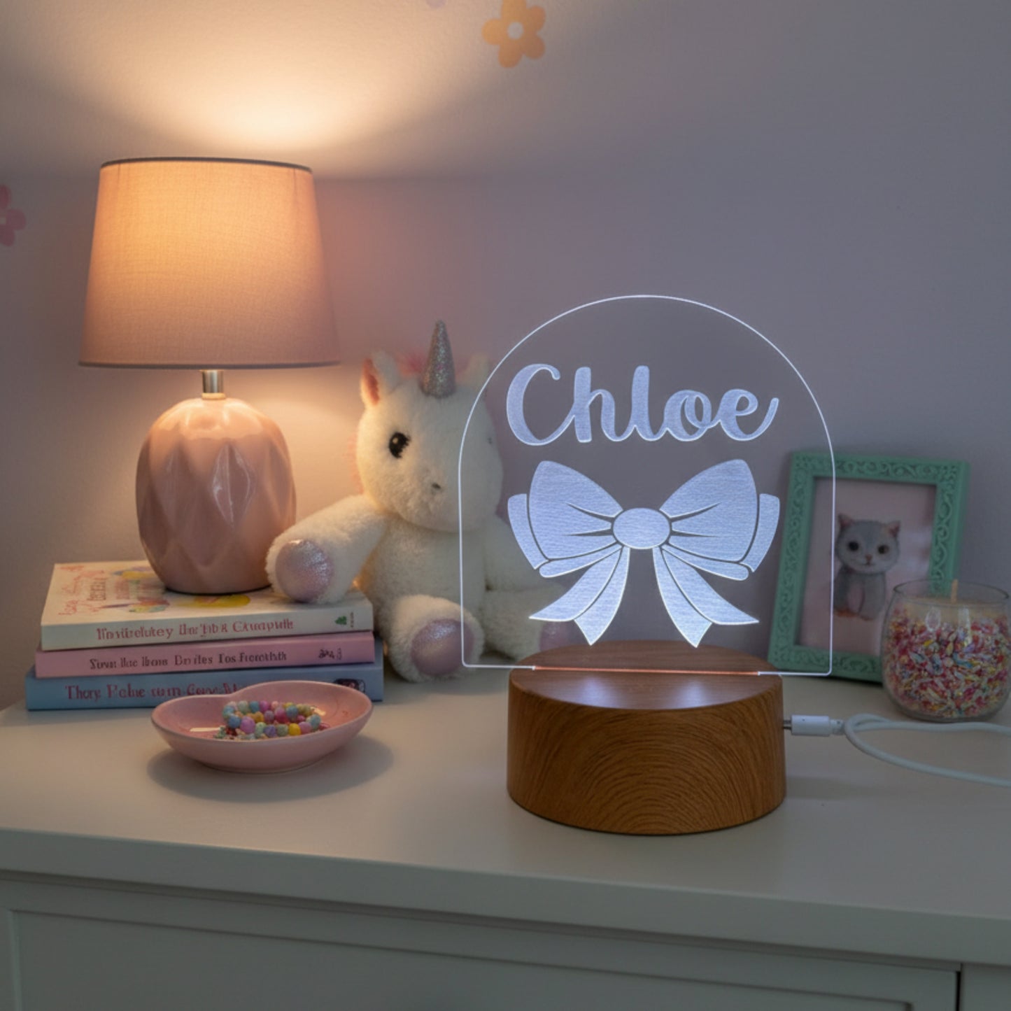 Personalized Night Lights - 5 Design Options with Remote and Variety of Settings
