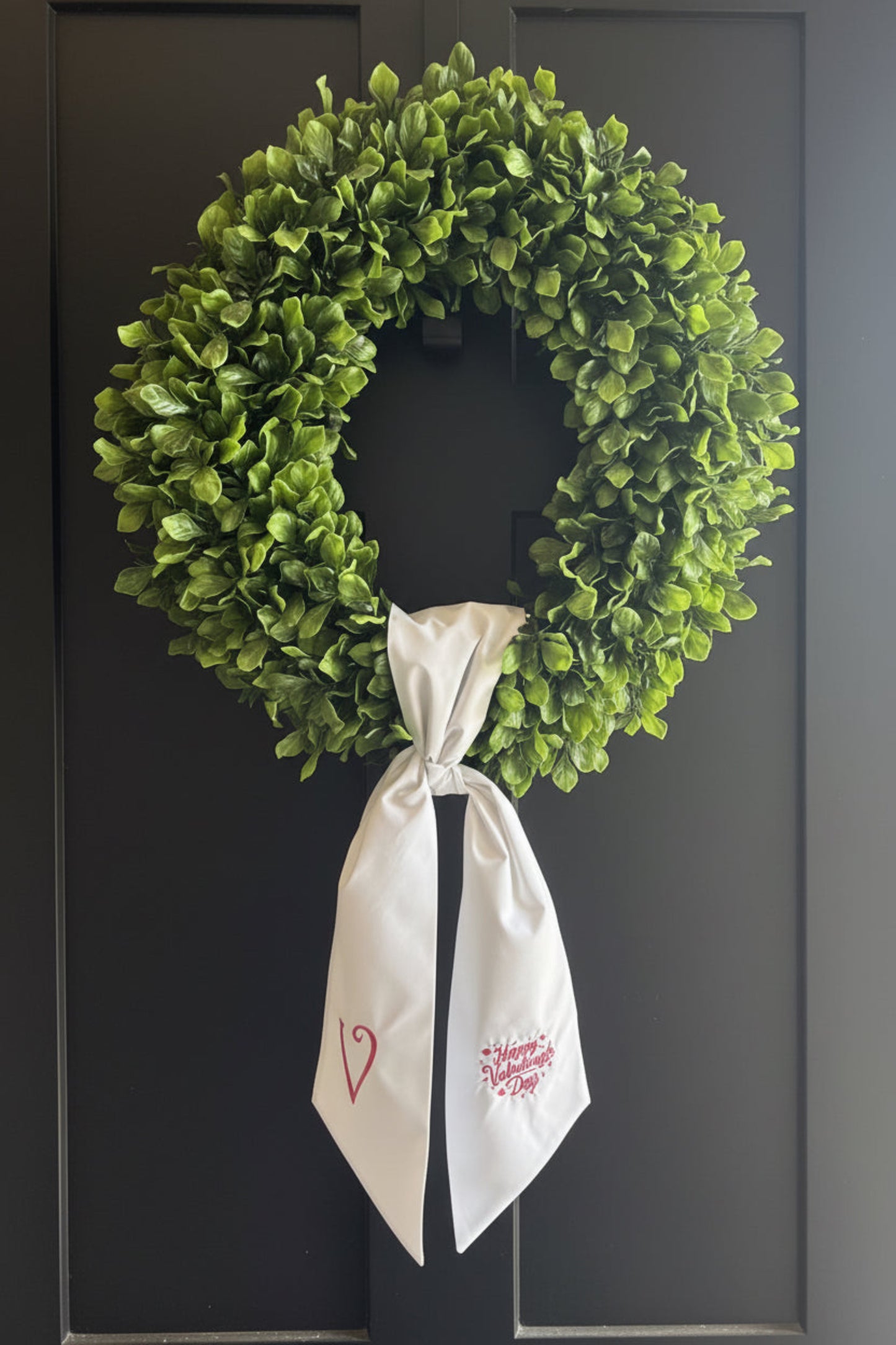 Personalized Valentine Wreath Sash - Embroidered
