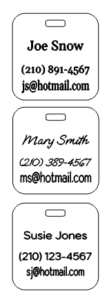 Personalized Bag or Luggage Tags - Acrylic