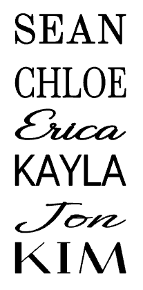 Stocking Name Tags - Acrylic