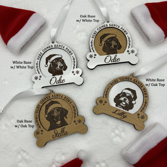 Personalized Santa Paw Ornaments - 75 Dog Breeds